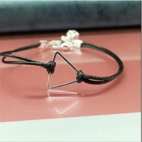 L 367 черный и красный браслет с веревкой Новинка корейский модный тренд ювелирные