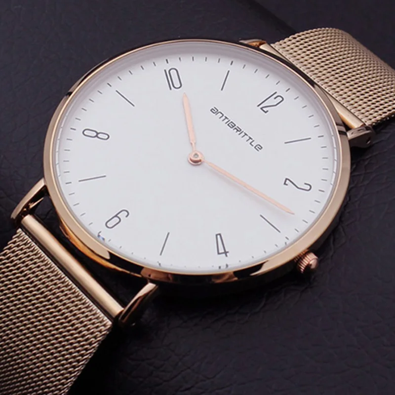 Япония кварцевые роскошные мужские минималистичные часы женские ультра тонкие