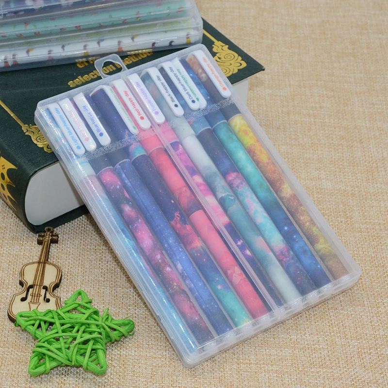 6/10 шт гелевая ручка, корейские ручки, caneta gato penne scuola boligrafos de colores lapiceros creativos lote papeterie stylos