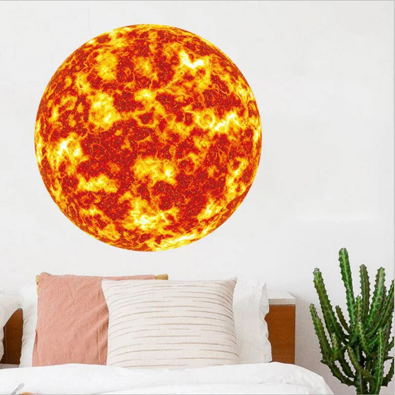 1 шт. светящиеся планеты Sun Jupiter Saturn Neptune Uranus Earth Venus Mars Mercury наклейки на стену