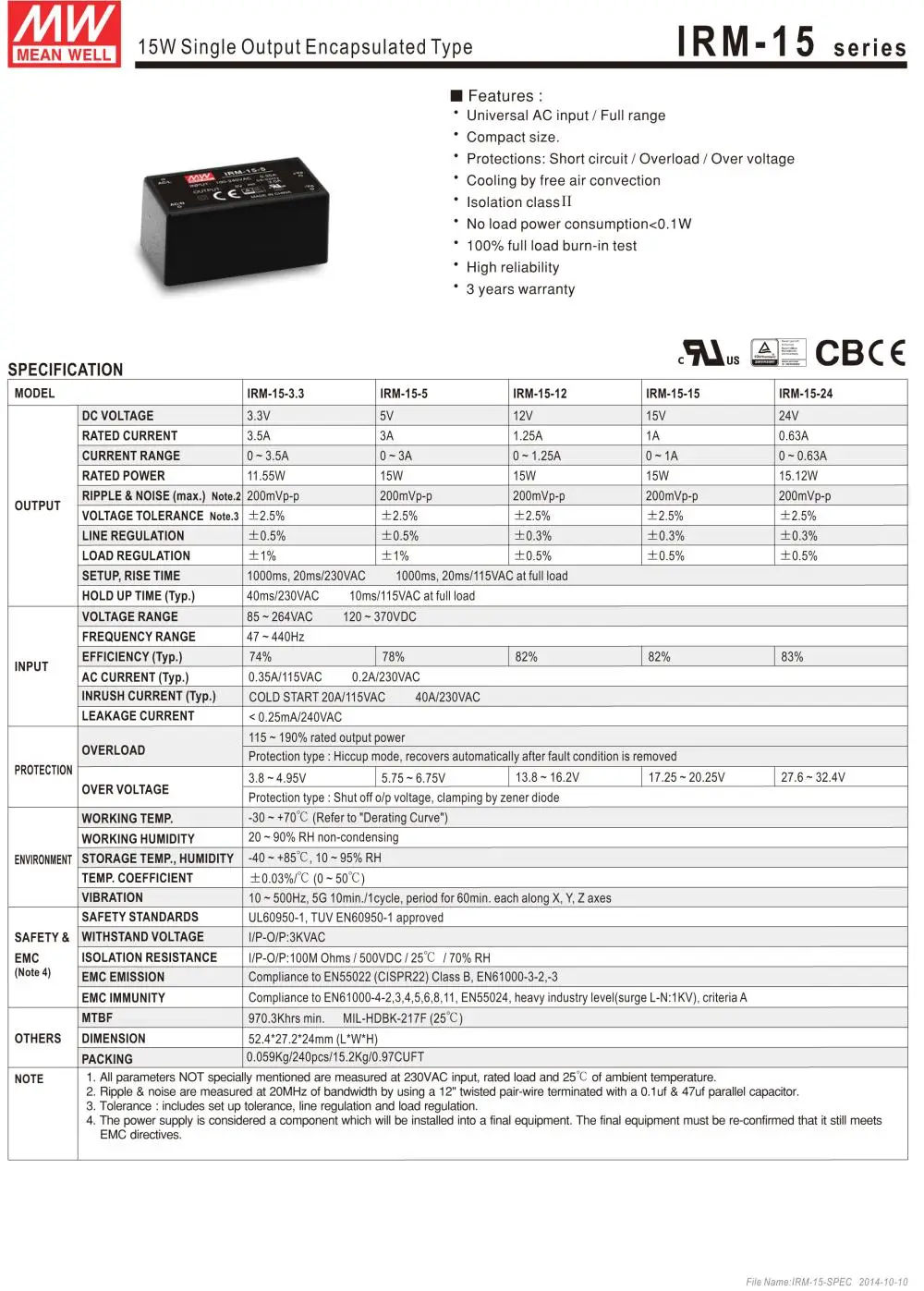 Meanwell IRM-15-12 12V 1.25A meanwell IRM-15 12V 15W одиночный выход инкапсулированный Тип