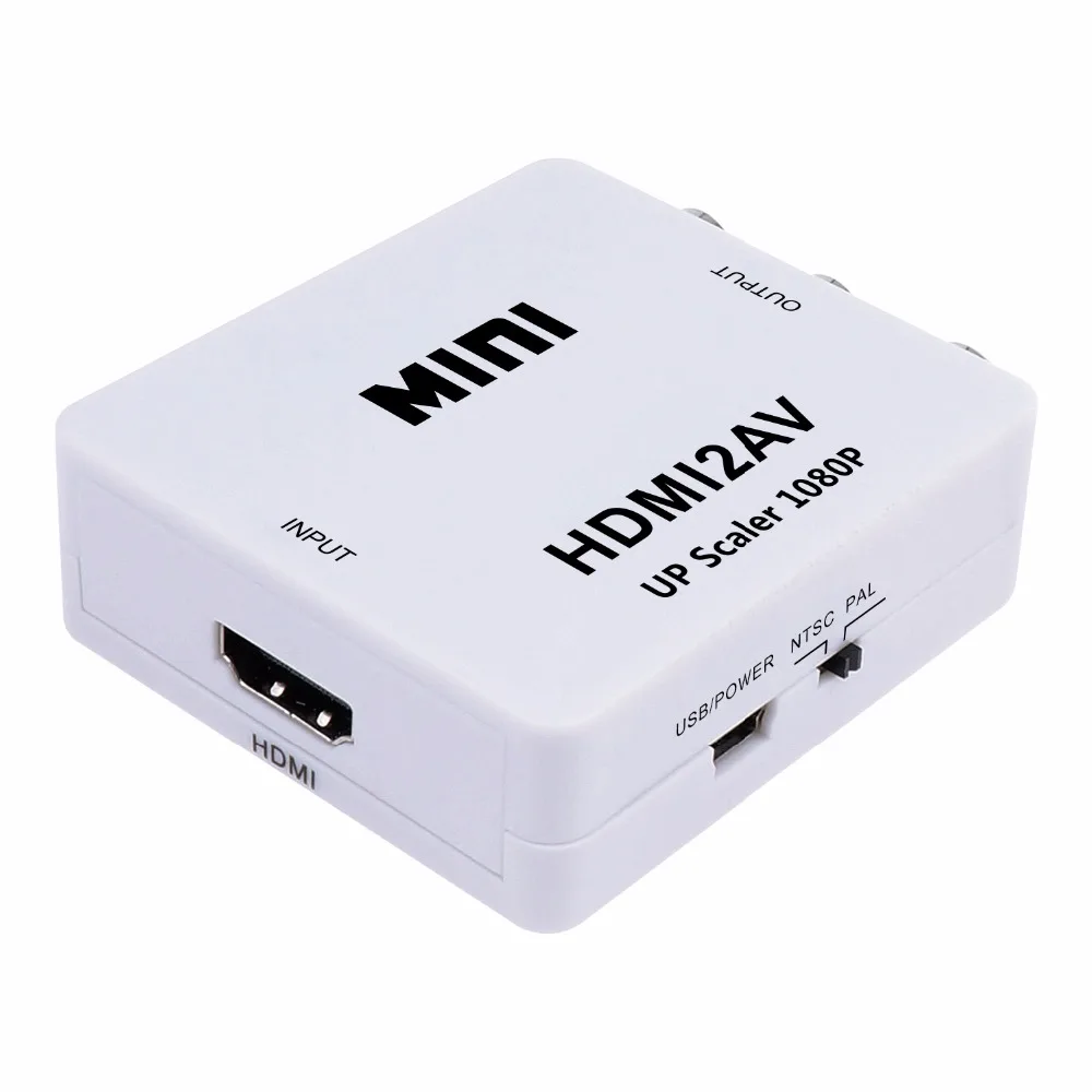 HDMI в AV скейлер адаптер HD видео конвертер коробка RCA AV/CVSB L/R 1080P HDMI2AV Поддержка NTSC PAL |