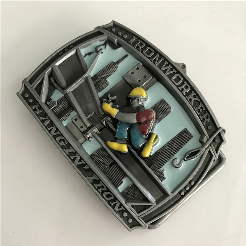 Розничная, новинка, высокое качество, крутой, 3D, железный рабочий, ковбойский ремень с пряжкой, оловянный, модный мужской ремень, аксессуары, подходит для 4 см, широкий ремень