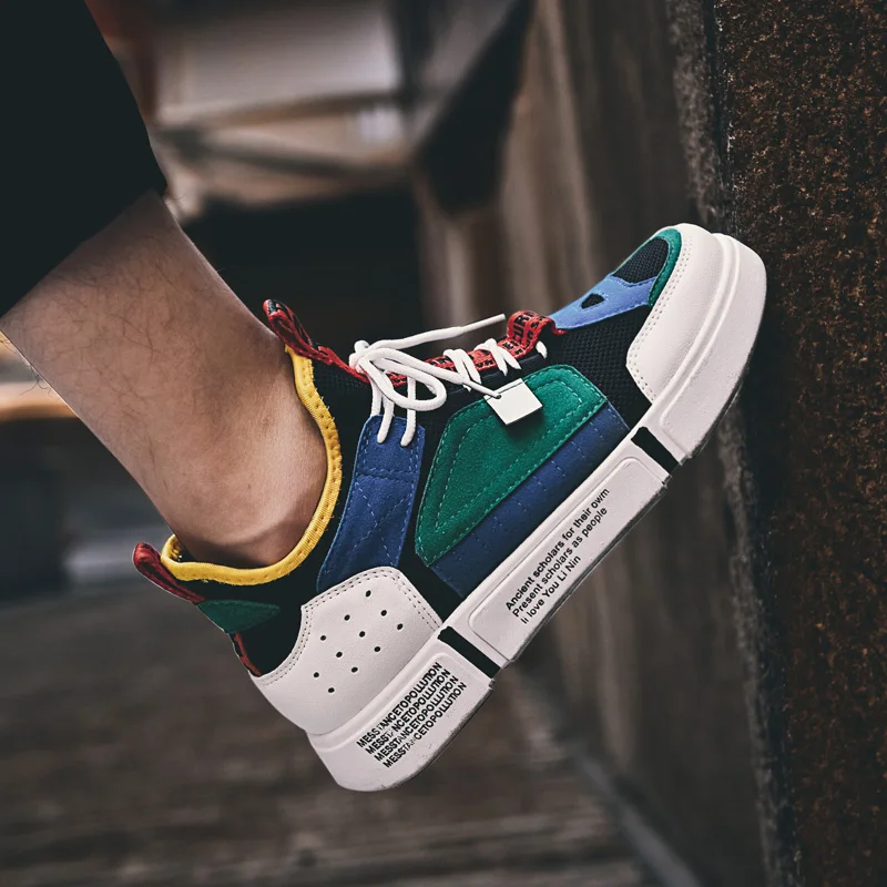 Мужская Вулканизированная обувь летние дышащие кроссовки модная мужская