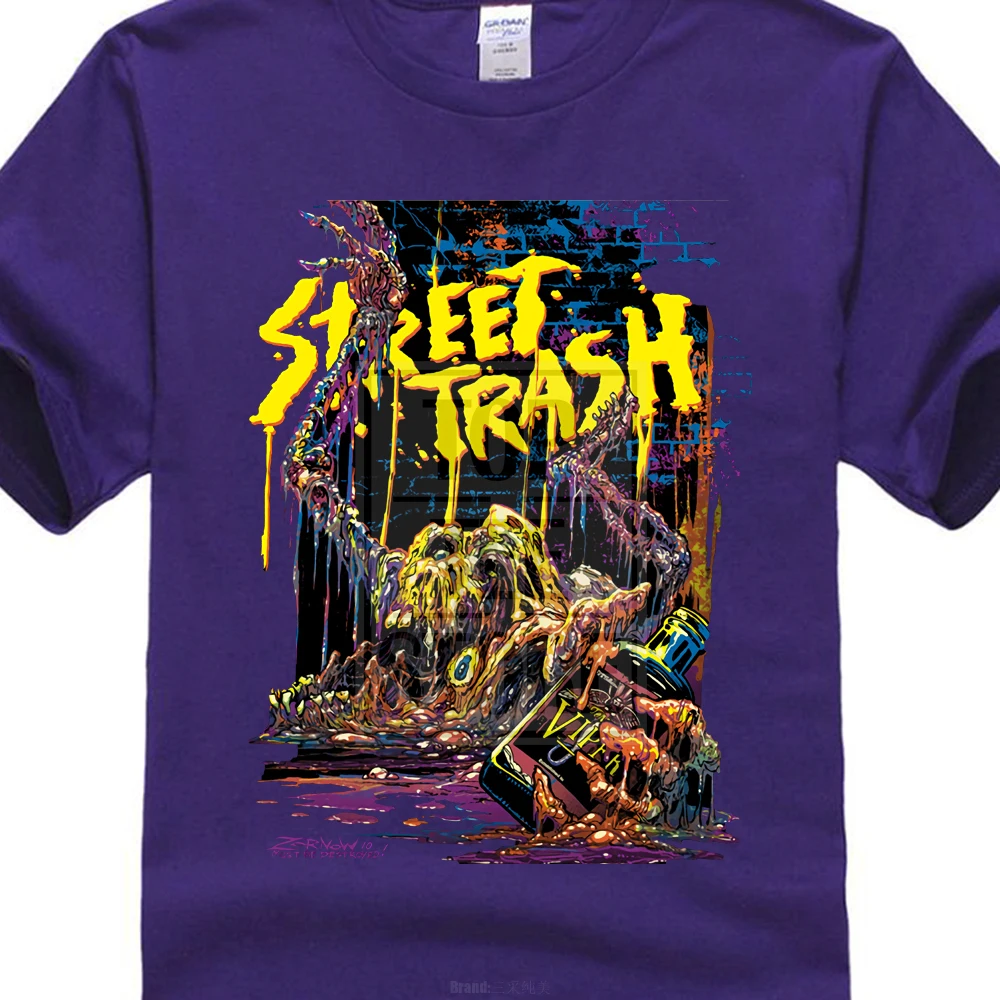 Fright Rags Street Trash фильм ужасов Футболка Черный Размер S до 4Xl - Цвет: Фиолетовый