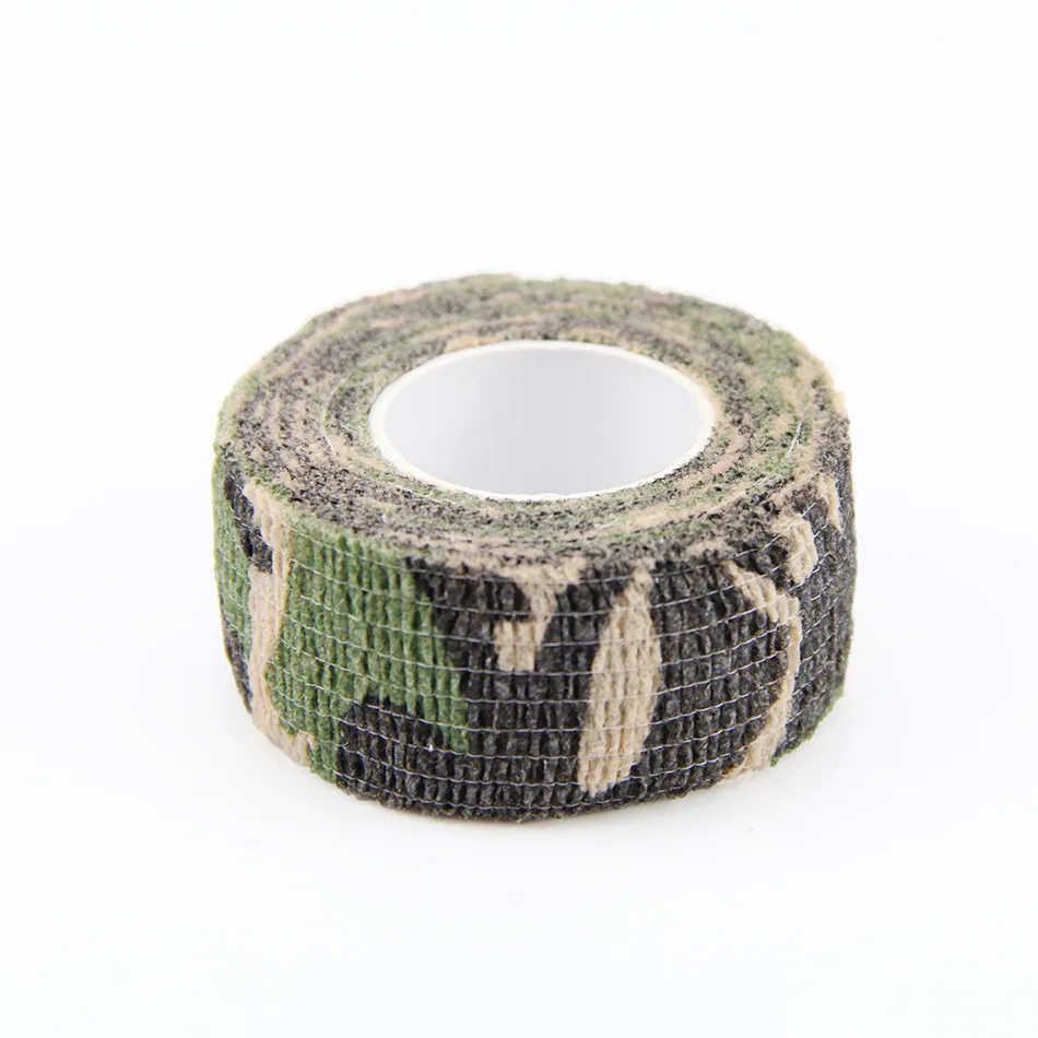 Camo Самоклеящийся бинт на 2,5 см, эластичная камуфляжная повязка для пальцев, Нетканая спортивная повязка - Цвет: Camo