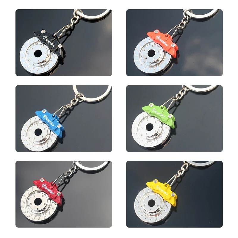 Модные Металл тормозной диск брелок вращающихся колеса кулон большой Для