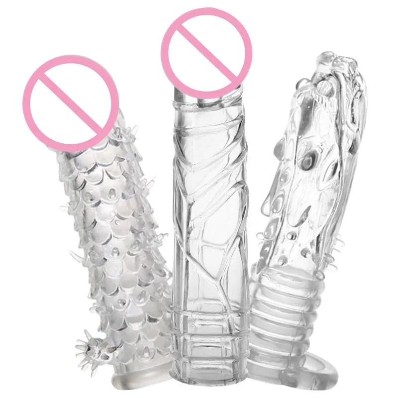 Удлинитель для пениса многоразовое Силиконовое кольцо увеличивающие мужские