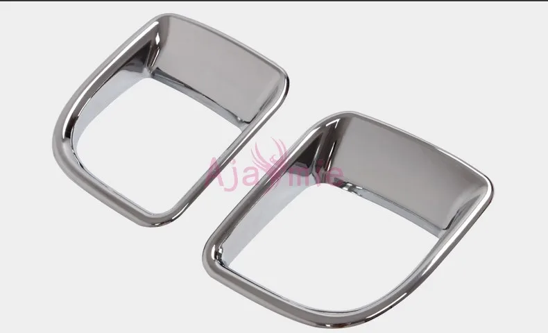 Front fog lamp cover 2012- передняя крышка лампы Свет Накладка рамка отделка комплект хромированная панель автомобиля-Стайлинг для Toyota LC Land Cruiser 200 аксессуары - Цвет: Front fog lamp cover