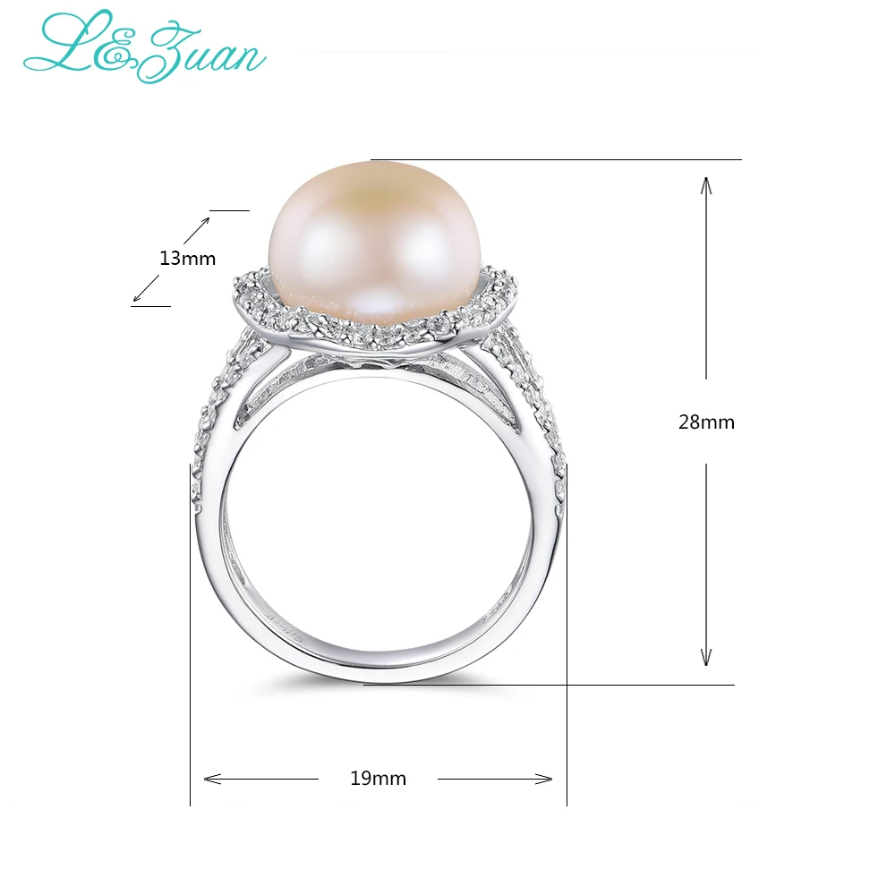 Кольцо из серебра 925 пробы с жемчугом 9 10 мм|gift gifts|gift christmasgift jewelry |