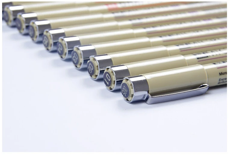 Sakura 13 разных размеров Pigma Micron чернильная кисть набор художественных маркеров ручка для рисования дизайн Манга рисунок комикс