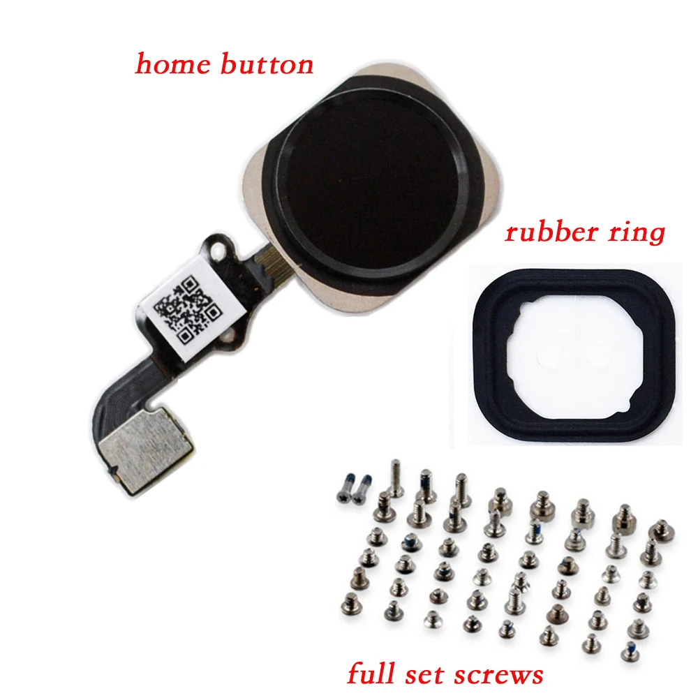 3 шт./компл. гибкий кабель для кнопки домой в сборе с резиновым кольцом + полный