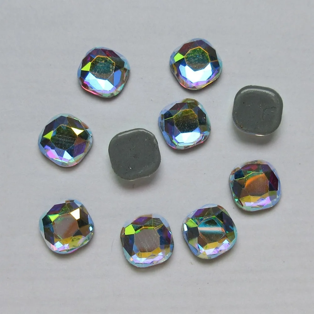 circle square 6mm Высокое качество Кристалл AB исправление стразы особой формы камни железа на плоской задней части горячей фиксации кристаллы для украшения свадебного платья - Цвет: circle square 6mm