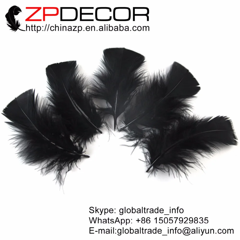 

ZPDECOR 500 шт./лот красивые черные турецкие плоские перышки DIY ремесло украшение бесплатная доставка