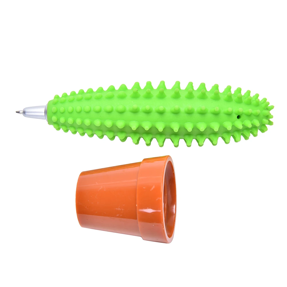 1 шт. мягкая резиновая шариковая ручка в форме кактуса инструмент для письма