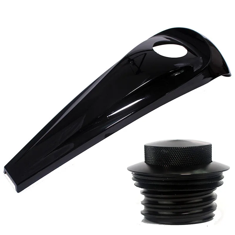 Глянцевый черный гладкий Чехол для топливной консоли и крышки бензобака Harley Touring