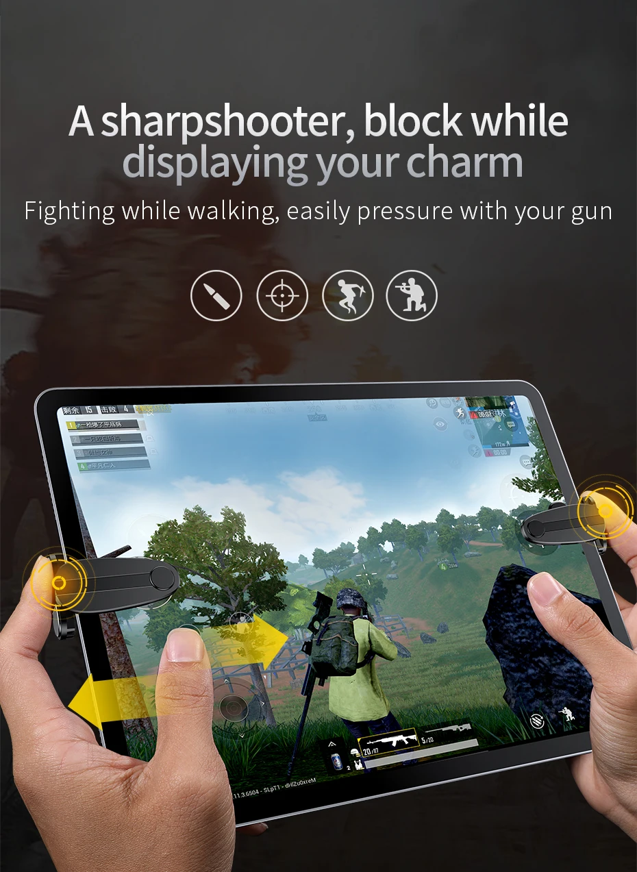 Baseus PUBG игровой триггер управления устройство для Xiaomi IPad планшеты мобильный телефон игровой шутер Кнопка огня джойстик IOS Android