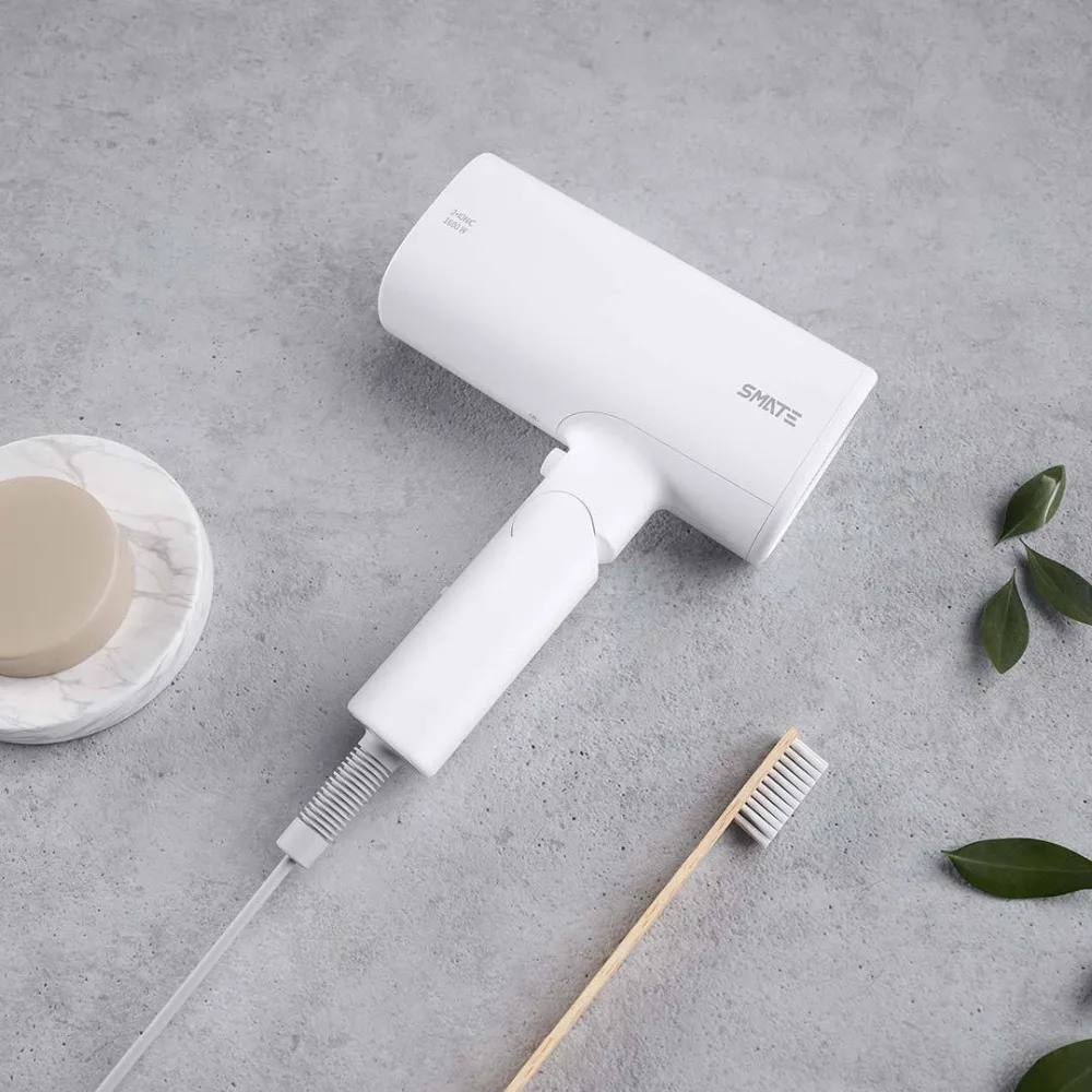 XIAOMI MIJIA SMATE SH-A161 в ионизация волос фен воды отрицательный ионизация волос Уход быстросохнущая Портативный путешествие складной фен для волос, диффузор