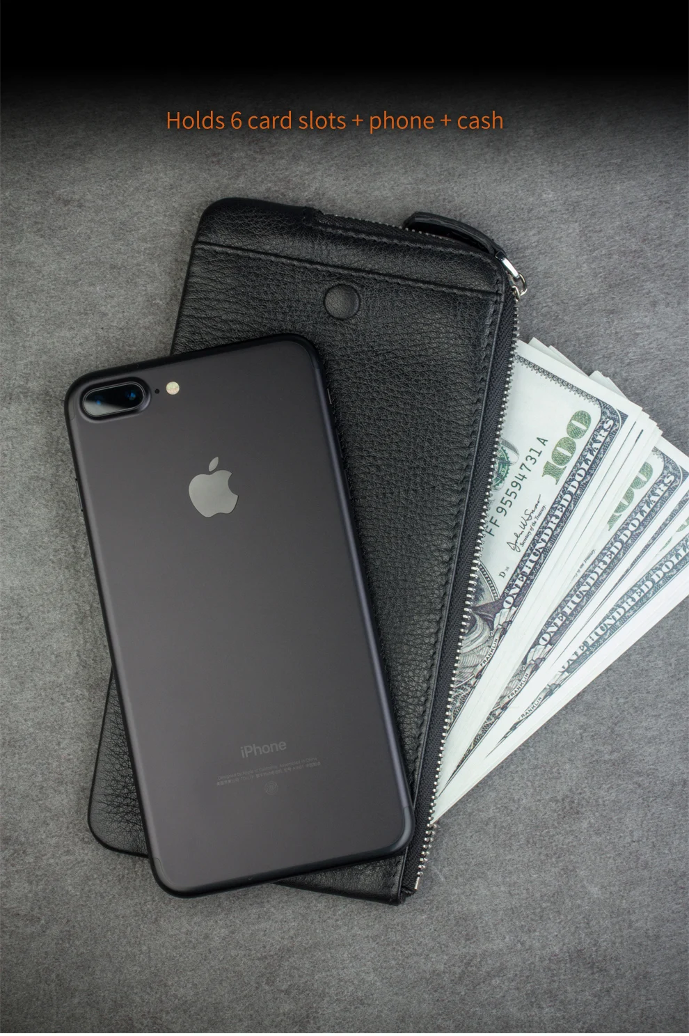 QIALINO Роскошный кошелек из натуральной кожи чехол для iphone 8 Plus ручной работы чехол для iphone XS Max/XR для карт 5,5 дюймов