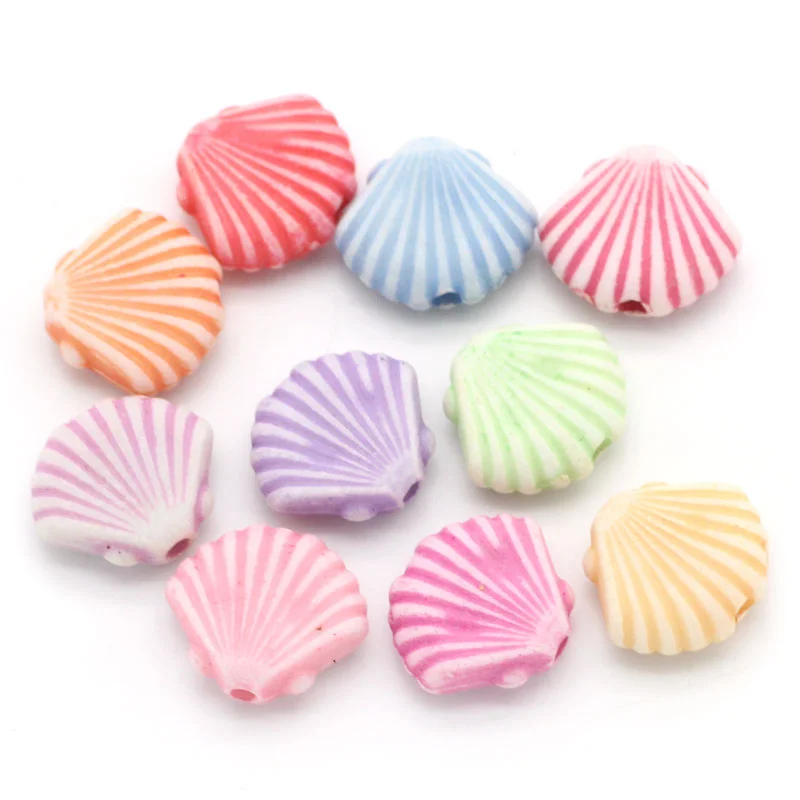 Doreen Box hot- Acrylic Spacer Beads Shell смешанный 12x10 мм Отверстие: Приблизительно 1 200 шт. (B24622) |