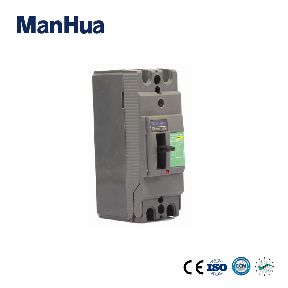 Mahua Электрический автоматический EZC-100F 100A двухполюсный Литой чехол автоматический выключатель