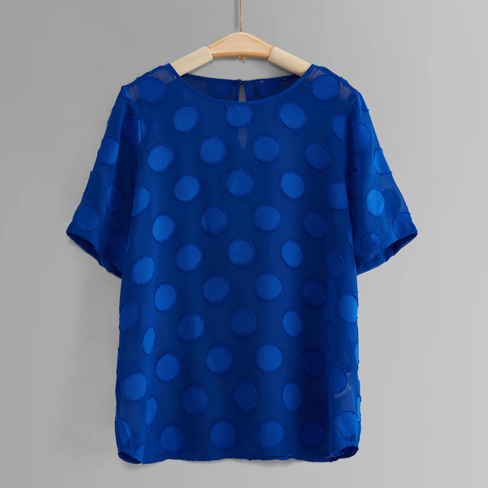 Летняя Повседневная футболка 2017 г. женские модные короткие рубашки шифона в