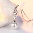 Женское Ожерелье MEYRROYU, простое ожерелье из стерлингового серебра 925 пробы с жемчужной подвеской, Подарочная бижутерия на День святого Валентина