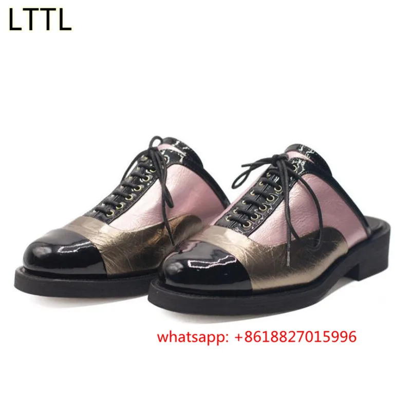 2017 Новое Прибытие Весна Осень Зашнуровать Мед Каблуки Женщин Одного обувь