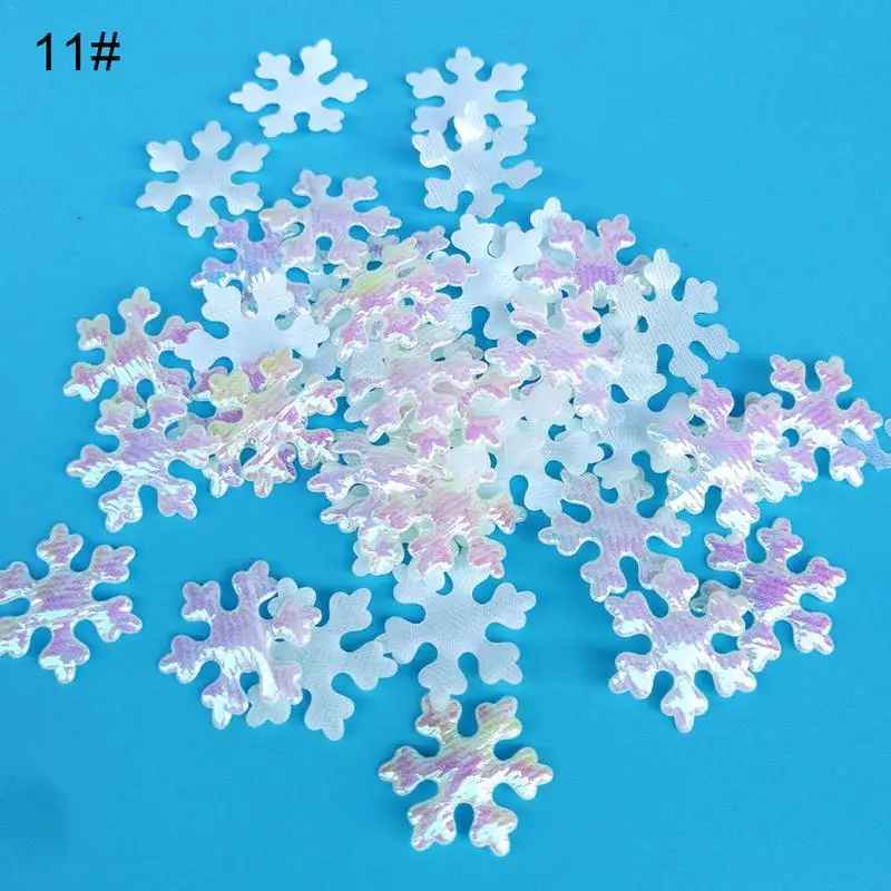 Colorful 25cm 100pc 100/200/300 шт. Рождественские снежинки Ome для рождественской вечеринки стол DIY ручной работы подарочные аппликации Свадебные украшения 1,5-3,5 см - Цвет: Colorful 25cm 100pc