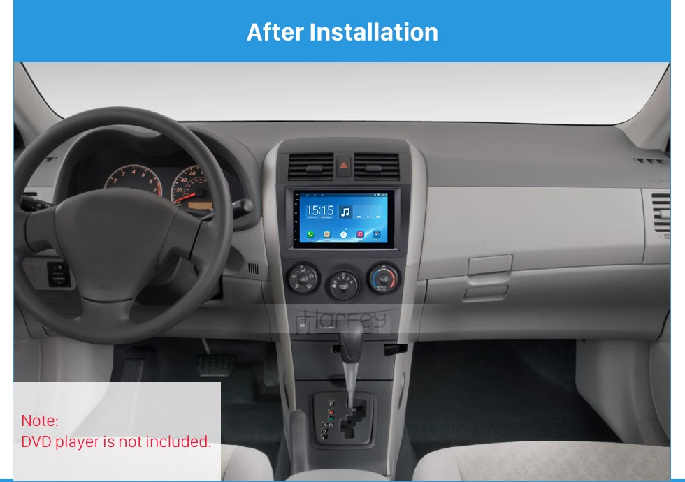 Harfey Двойной Дин Радио Фризовая для 2008 2009 2010 Toyota Corolla авто стерео рамка Indash отделкой комплект аудио плеер панель