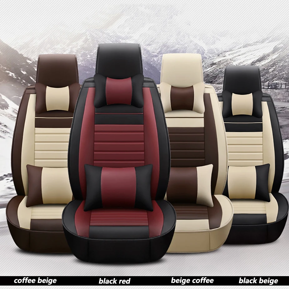 kalaisike leather universal car seat covers for Chevrolet all models captiva equinox Cruze lacetti sonic spark Epica aveo Malibu images - 6