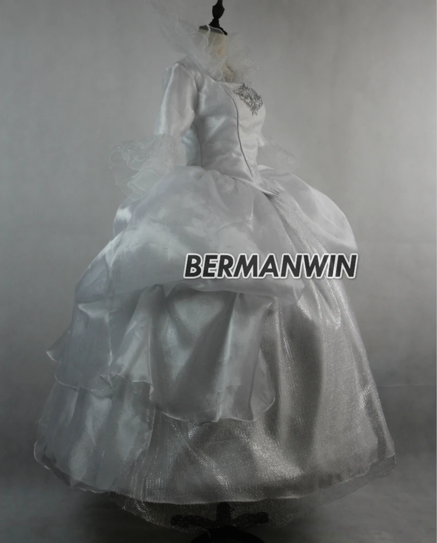 BERMANWIN высокое качество Золушка фея костюм крестницы взрослых для женщин белый нарядное платье Хэллоуин косплэй костюм