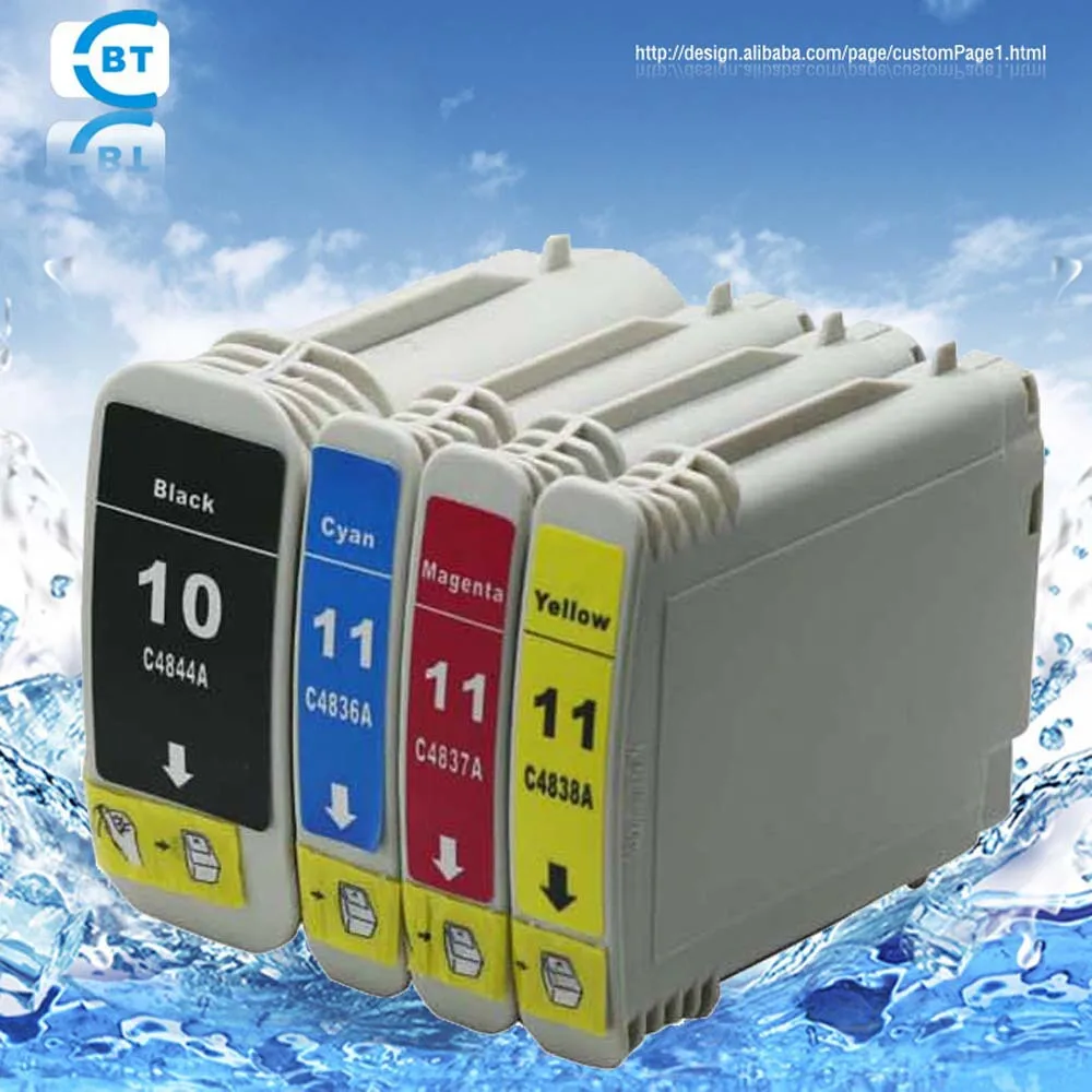 4 шт. совместимый картридж HP10 HP11 C4844A для принтера hp Designjet 100/100 plus/110 plus|ink cartridge|ink