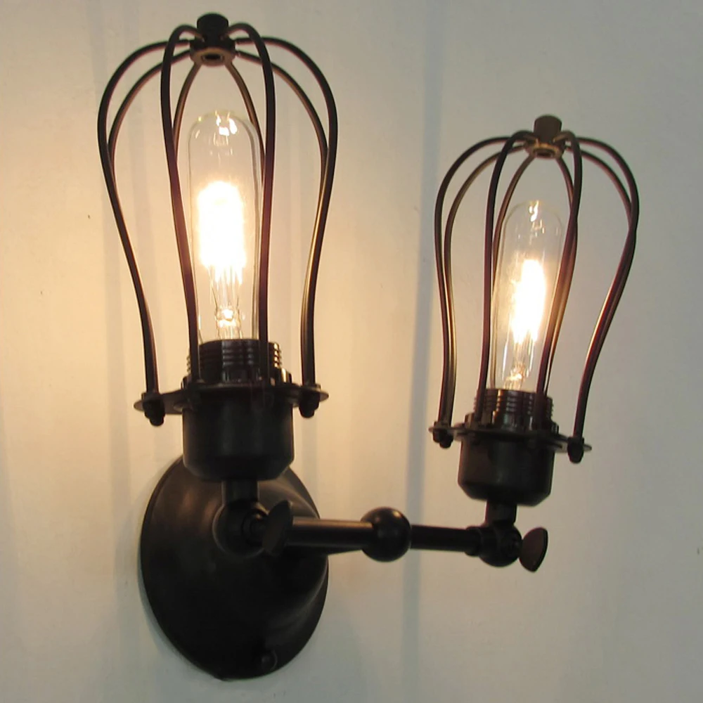 Винтажные Настенные светильники для кухни лобби кованые настенные бра черное