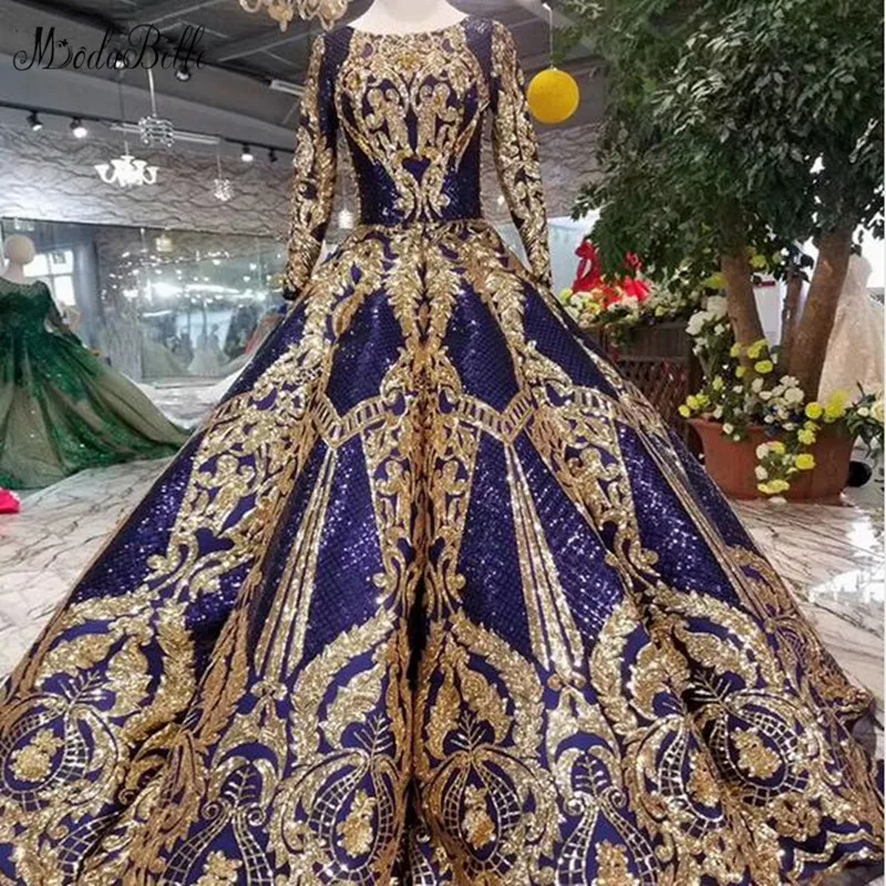 

modabelle Saudi Arabia Royal Blue Arabic Dresses Evening Gowns Vestido Azul Royal Long Sleeve Evening Party Dress Vestidos Festa