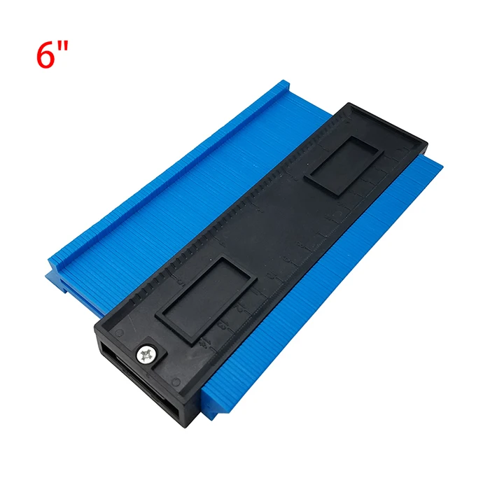 6 Inch Blue Пластиковый профиль копия датчик контур датчик дубликатор duplo и стандартный 5/6/10/2" Дерево Лазерная маркировочная инструмент в клеточку измерены в ненатянутом ламинат инструменты - Цвет: 6 Inch Blue