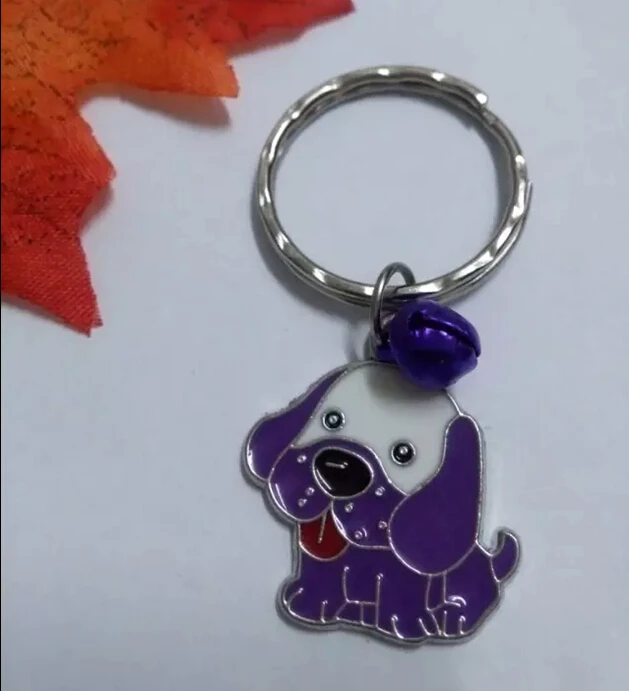 40Pcs\lot Fashion DIY Keychain Enamel Tone Dog Copper Small Bells Charm Pendant 25mm Key ring Decorative Bag Gift D183 | Украшения и