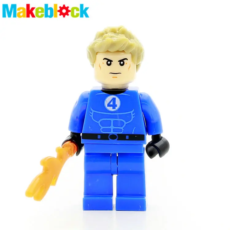 SingleSale человек-Факел Фантастическая 4 четыре Marvel Super Heroes minifig собрать модель DIY