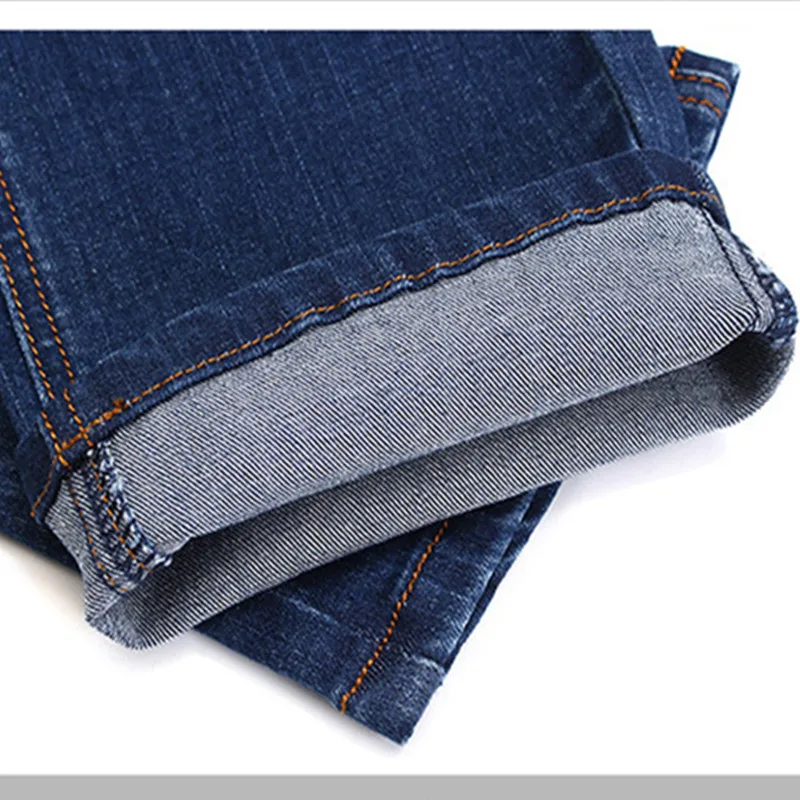 Arrow Car Classic Business Men's Jeans Stretch Straight Slim washed Casual Denim Pants Solid For Men | Мужская одежда