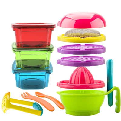 Baby Food Grinder ss 10 шт./компл. для кормления ребенка пищевые комбинаты руководство по эксплуатации детское Еда шлифовальные станки для овощей и фруктов infantil de cocina Еда Пресс машина - Цвет: Baby Food Grinder ss