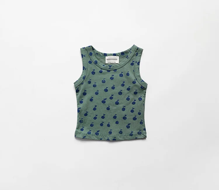 Bobo Choses/ г.; модная летняя детская майка; футболка для мальчиков и девочек; Bobo Chose; топы на бретелях с принтом вишни и яблока
