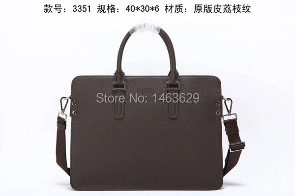 Business men briefcase soft leather and litchi 100% genuine luxury mens handbags+free shipping | Багаж и сумки
