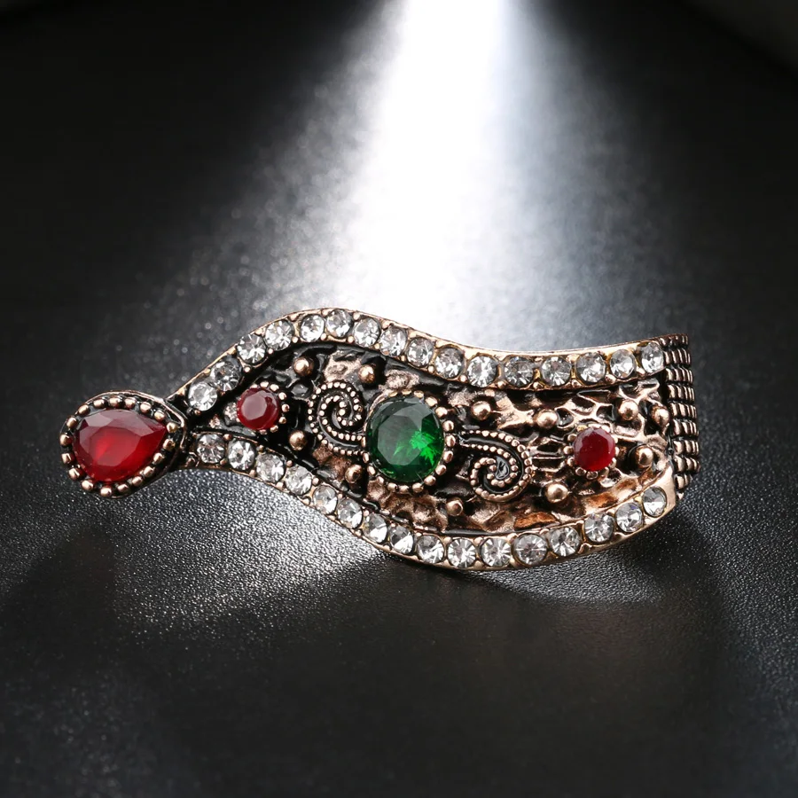 Популярные турецкие ювелирные изделия Kinel античные кольца для женщин Уникальный