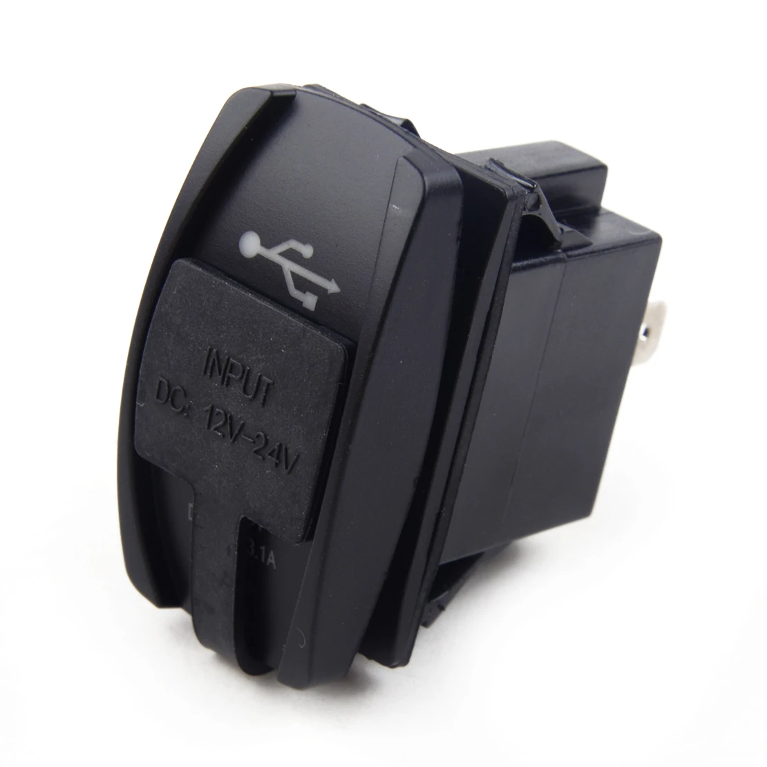 DWCX водонепроницаемый автомобильный 12 24V 3.1A синий светодиод двойной USB источник