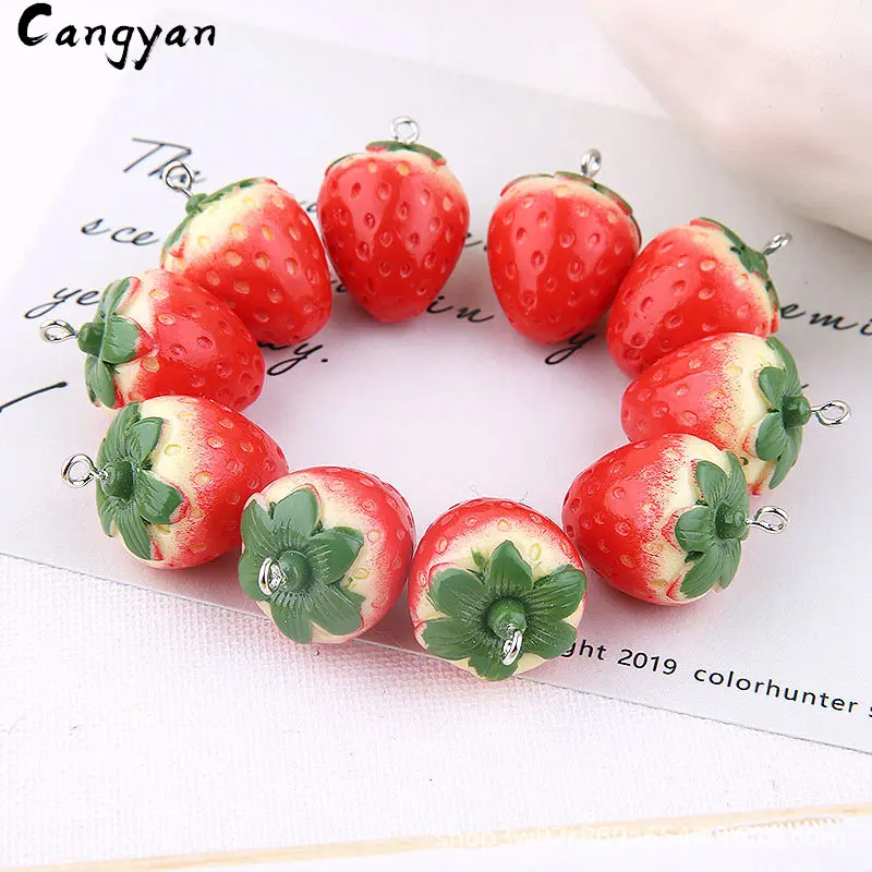 2 шт. трехмерное моделирование клубника diy игрушка аксессуары красная сумка