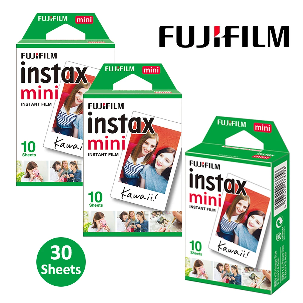Белая пленка Fujifilm Instax Mini 8 30 листов для камеры Fuji Instant Photo Paper 7s 25 25i 50s 90 Neo 300