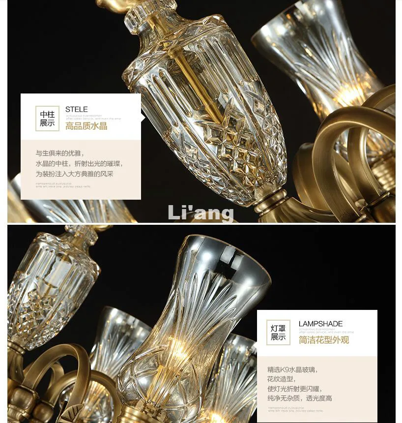 Бесплатная доставка артикул 24 л диаметр 100% см европейская латунная люстра