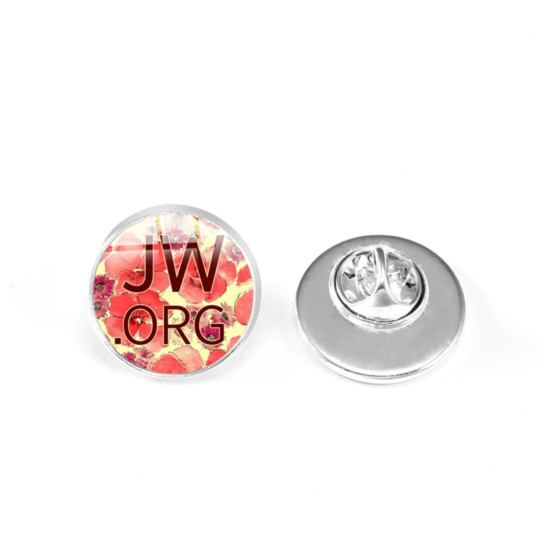 S1 Suteyi цветок JW. Org шпильки кнопки стеклянный купол для духовых людей Цвет венок христианские Женщины Мужчины подарки ювелирные изделия - Окраска металла: S1