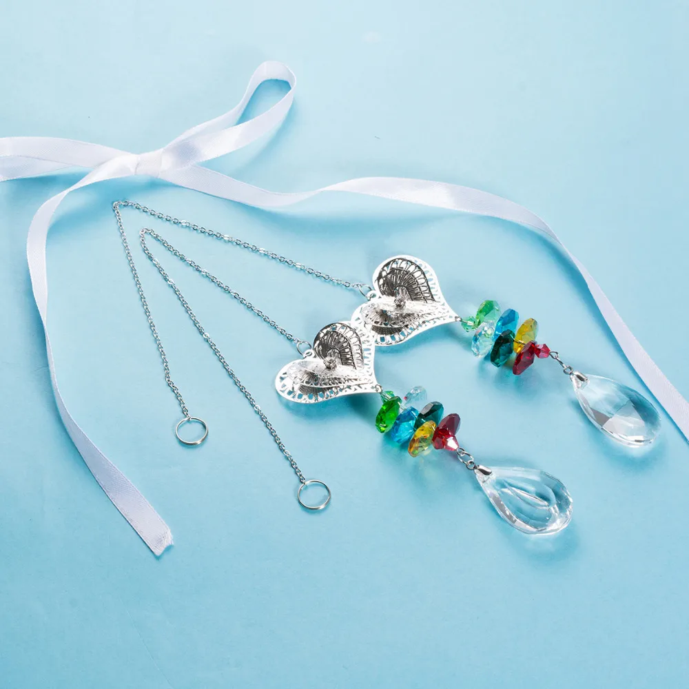 3D вогнутое сердце подвесные люстры Suncatchers для офис украшения сада висит подвески автомобиля завод окна
