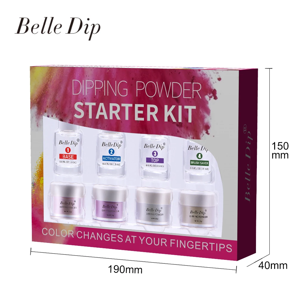 BELLE DIP dip порошок стартовый набор 10 г 15 мл быстро сухой гель длительный без лампы